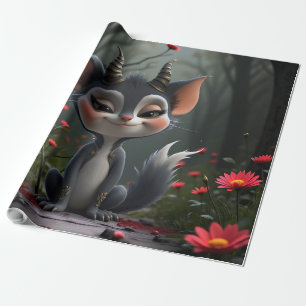 Papel De Regalo Bosque Espíritu de la Travesura a la Luz de la Lun
