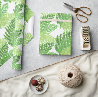 Papel De Regalo Bosque forestal helechos verdes helechos forestale