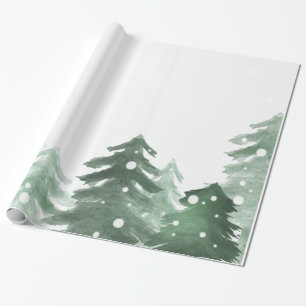 Papel De Regalo Bosque invernal, nieve forestal