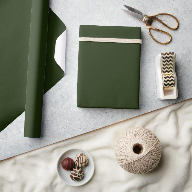 Papel De Regalo Bosque profundo sólido (Artesanía)