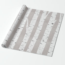 Papel De Regalo Bosque Rústico de árbol de birch