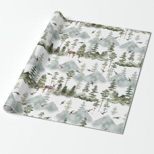 Papel de Regalo Bosque Siempreverde de Ciervos