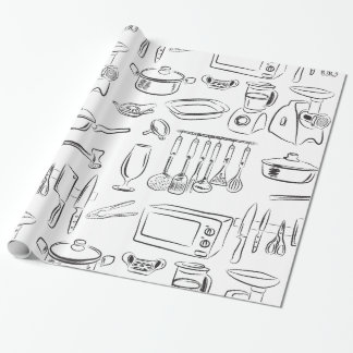 Papel De Regalo Bosquejo de la cocina