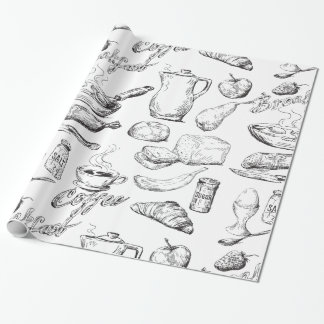 Papel De Regalo Bosquejo del café