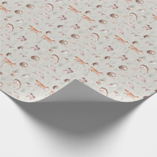 Papel De Regalo Bosques boscosos acuarela Escandinavia