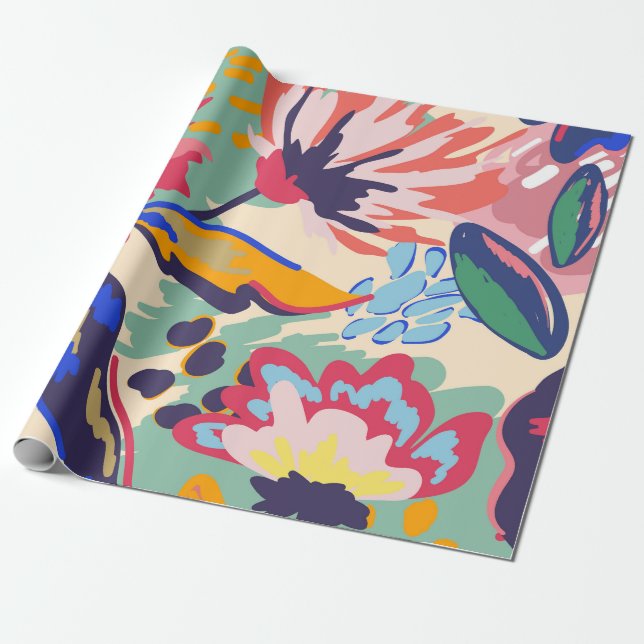 Papel De Regalo Bosques y rosas (Desenrollado)