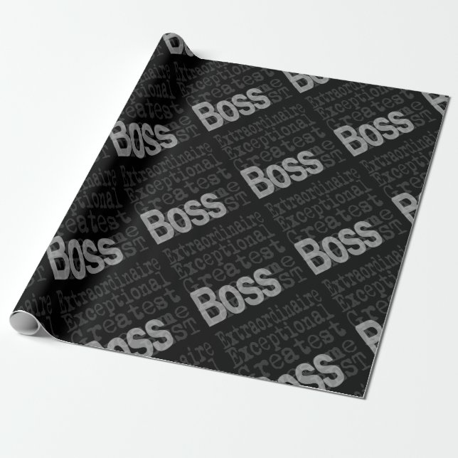 Papel De Regalo Boss Extraordinaire (Desenrollado)