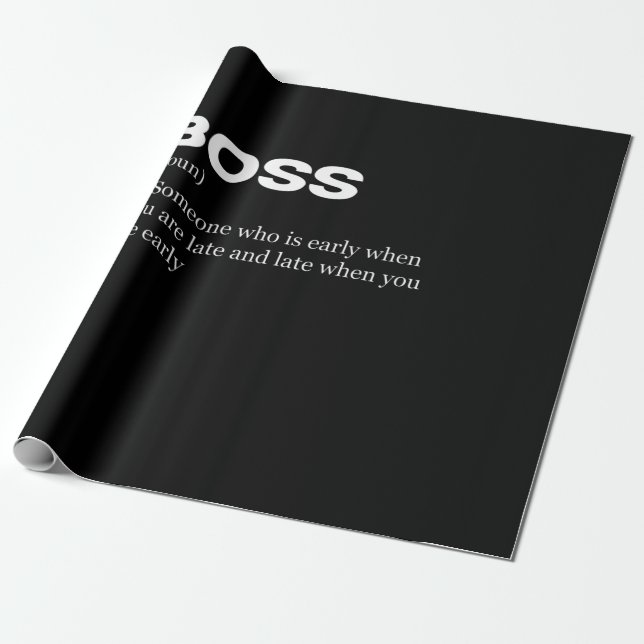 Papel De Regalo Boss Funny Definition Happy Boss's Day (Desenrollado)
