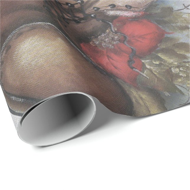 Papel De Regalo Bota de navidad de padre (Esquina del rollo)