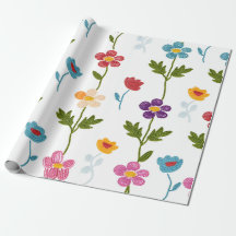 Botánica Colorida Floral Minimalista Hecha a Mano