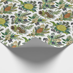 Papel De Regalo botánica de invierno