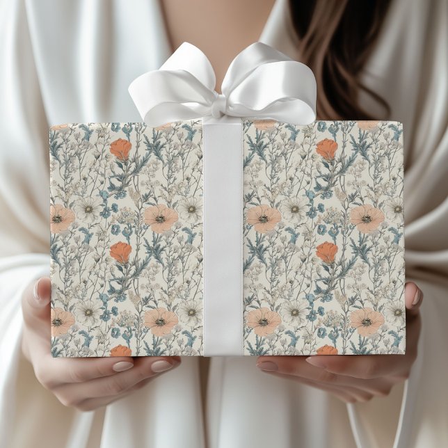 Papel De Regalo Botanical Wildflower Elegant Gift Wrapping Paper (Subido por el creador)