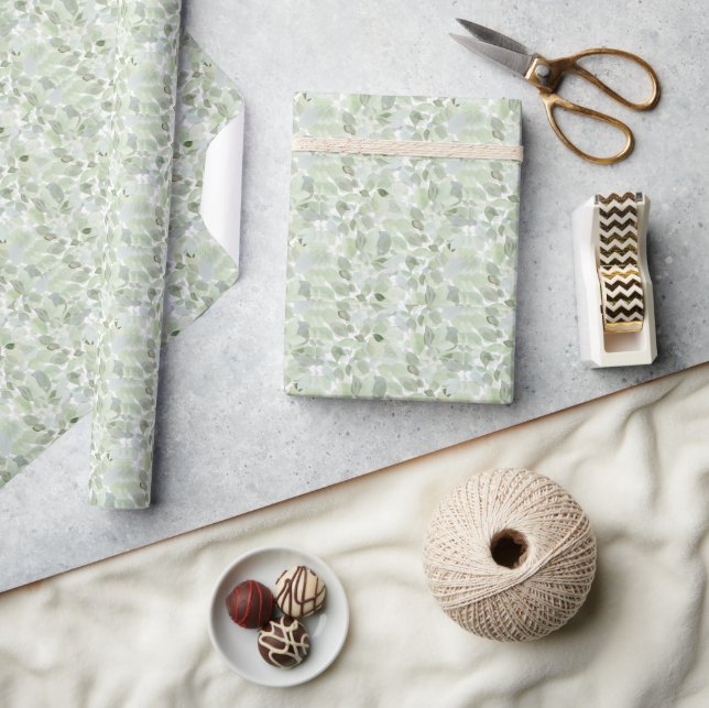 Papel De Regalo Botánico acuarela  (Artesanía)