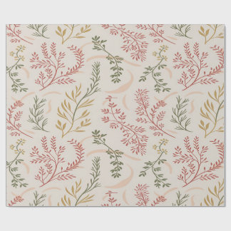 Papel de regalo botánico de flores silvestres mini
