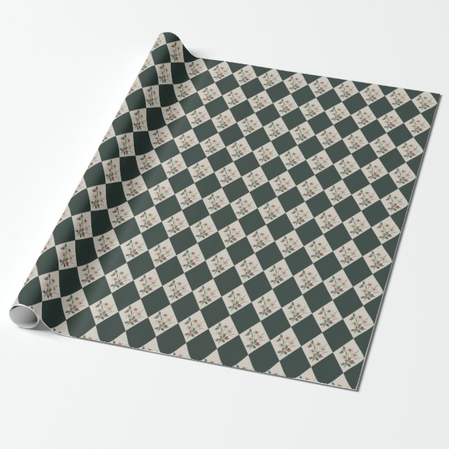 Papel de regalo botánico de invierno Narciso Diama (Desenrollado)