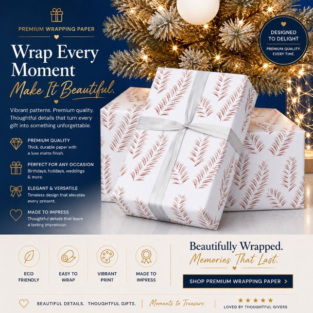 Papel de regalo botánico elegante (Subido por el creador)