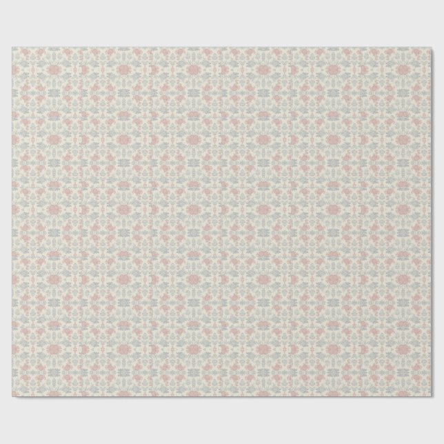 Papel de Regalo botánico, flores acuarela, (Superficie plana)