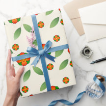 Botánico minimalista con flor de naranja