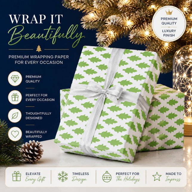 Papel de regalo botánico verde personalizado (Subido por el creador)