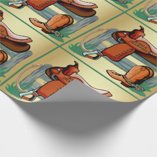 Papel De Regalo Botas de cuerda hermano vaquero occidental rodeo