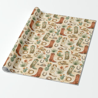 Papel De Regalo Botas de vaquera de Nashville Sombrero Regalo de f