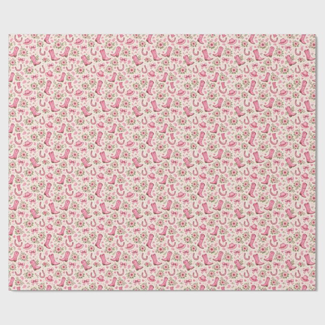 Papel De Regalo Botas Lazos y Dedos de Bebé (Superficie plana)