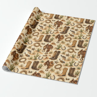 Papel De Regalo Botas vaqueras rústicas de Nashville regalo de fie