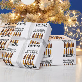 Papel De Regalo Botella de Cerveza Cerveza Divertida