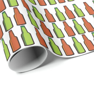 Papel De Regalo Botella de cerveza Fiesta Bebida