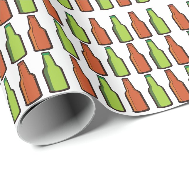 Papel De Regalo Botella de cerveza Fiesta Bebida (Esquina del rollo)