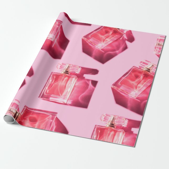Papel De Regalo Botellas de patrón de perfume femenino (Desenrollado)