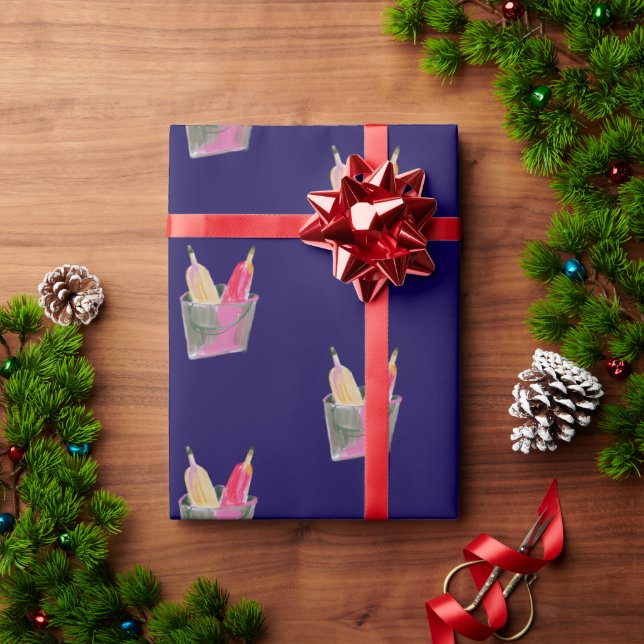 Papel De Regalo Botellas de vino gemelo (Regalo de vacaciones)