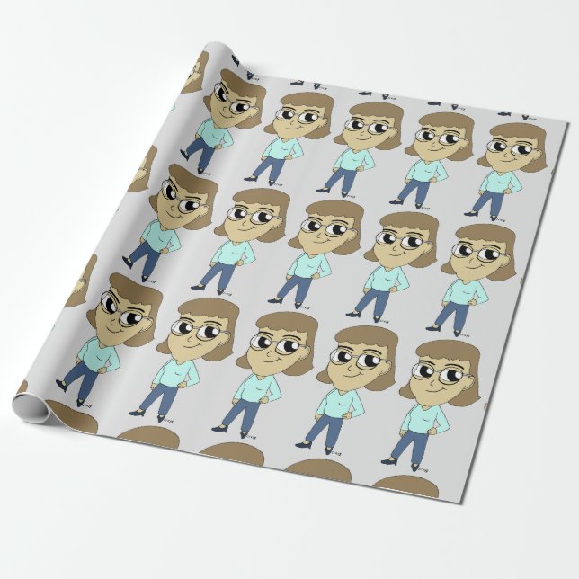 Papel De Regalo botón chibi (Desenrollado)