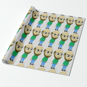 Papel De Regalo botón chibi