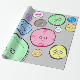 Papel De Regalo Botones coloridos