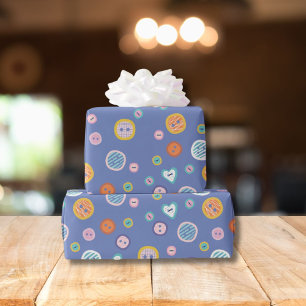 Papel De Regalo Botones de corte