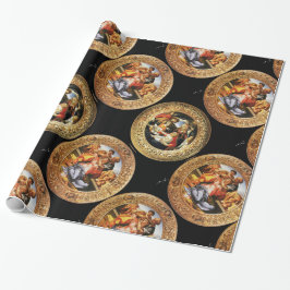 PAPEL DE REGALO BOTTICELLI MADONNA DE POMEGRANATO Y MAGNIFICATO