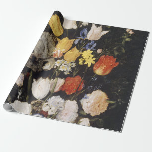 Papel De Regalo Bouquet de flores en una granada de tierra (1610)