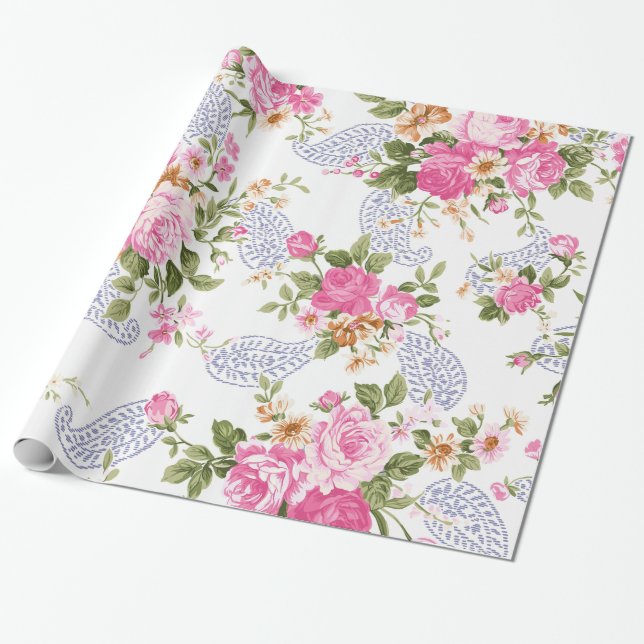 Papel De Regalo Bouquet de Rosas (Desenrollado)