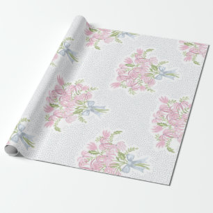 Papel De Regalo Bouquet rosa bonito