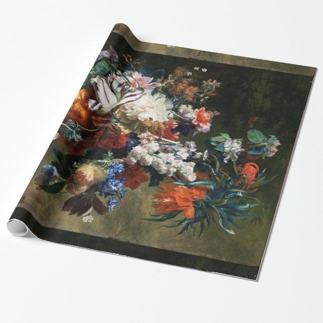 PAPEL DE REGALO BOUQUETA DE FLORES EN UN URN (Desenrollado)