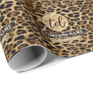 Papel De Regalo Boutique Branding Leopard Skin Beauty Industry