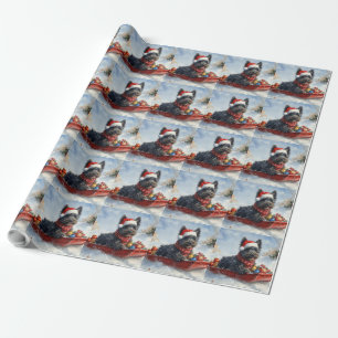 Papel De Regalo Bouviers Des Flandres Dog en Navidades seductores