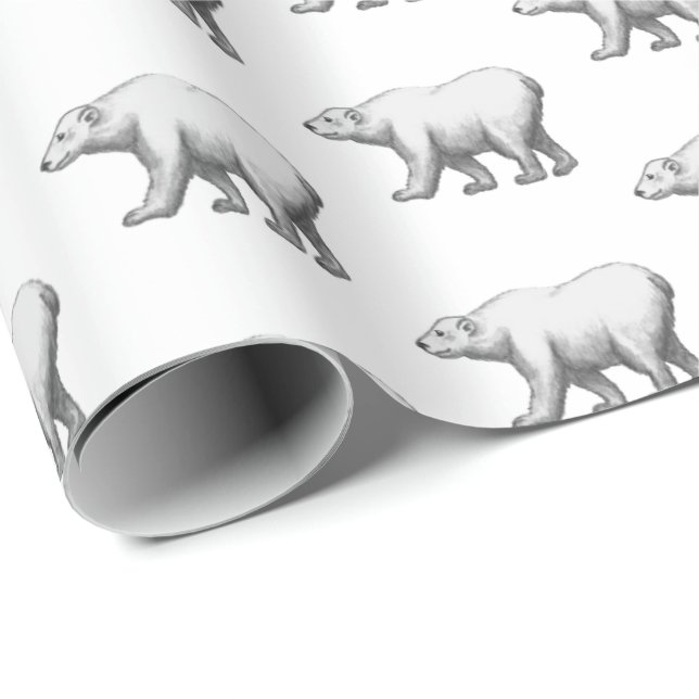Papel De Regalo Bowdoin College Polar Bears (Esquina del rollo)