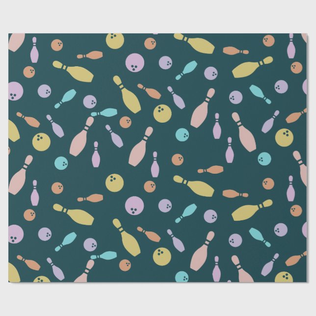 Papel De Regalo Bowling and Ball Pattern (Superficie plana)