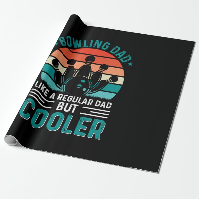 Papel De Regalo Bowling Dad (Desenrollado)