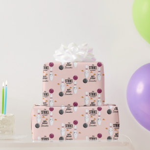 Papel De Regalo Bowling Pizza Strike Algunos Divertidos Niños Cump