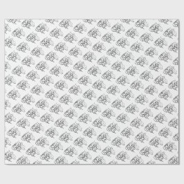Papel De Regalo Boxer caprichoso: Arte de líneas de texto editable