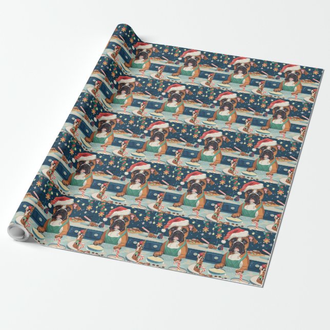 Papel De Regalo Boxer Holiday Baking: Navidades festivos (Desenrollado)
