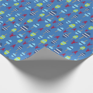 Papel De Regalo Boya náutica y langosta del tema cones monograma